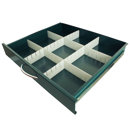 Harloff Basic MDS24 Adjustable Plastic Divider Set, 3 Inch Drawers MD24-DIV3-B